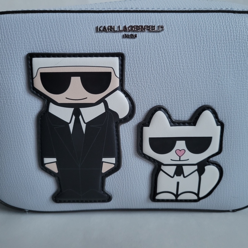 Karl Lagerfeld Light Gray Crossbody Bag - Picture 2 of 10
